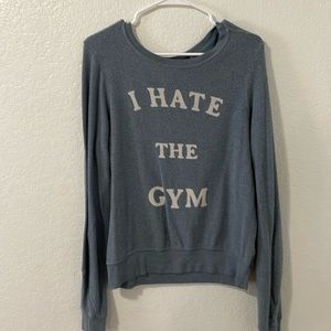 I hate the gym crew neck